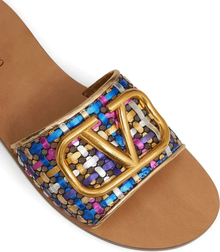 VLogo Signature woven slide sandals - Image 5