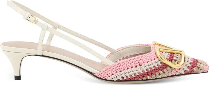 VLogo slingback pumps