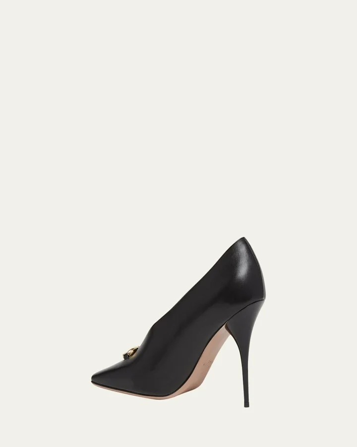 VLogo Studio Leather Medallion Pumps - Image 2