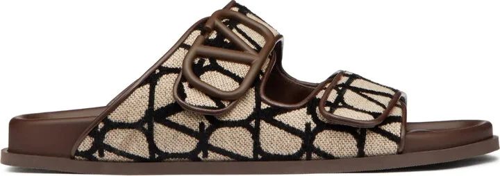 VLogo Toile Iconographe double-strap sandals