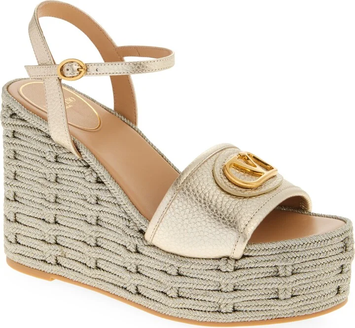 VLOGO Wedge Platform Sandal