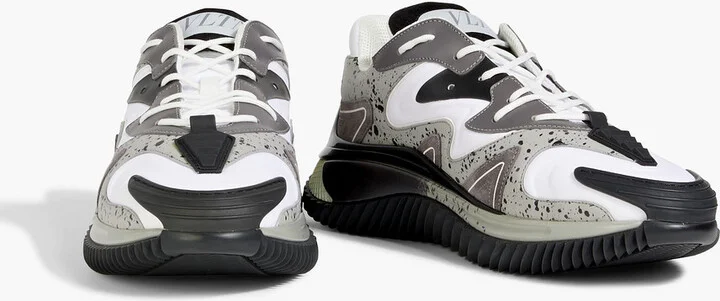 VLTN Wade Runner leather, suede and rubber sneakers - Image 2