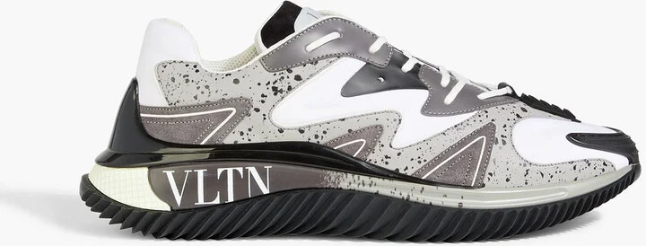 VLTN Wade Runner leather, suede and rubber sneakers