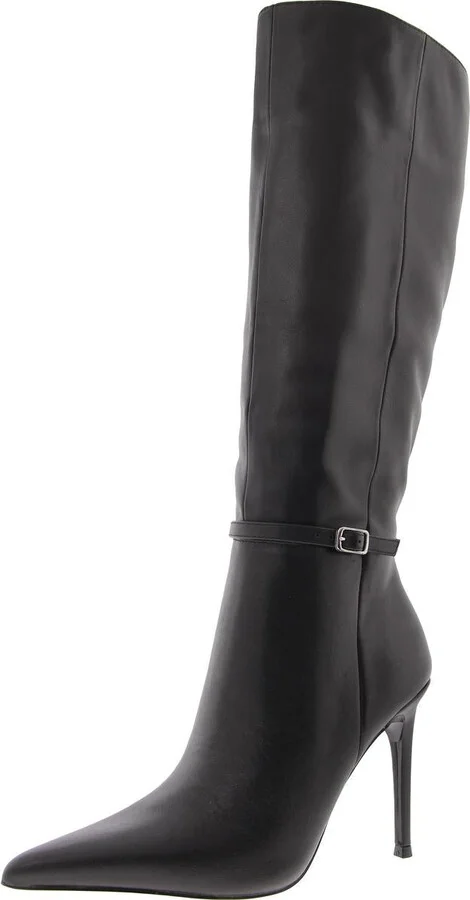 VOCA Womens Zipper Leather Knee-High Boots