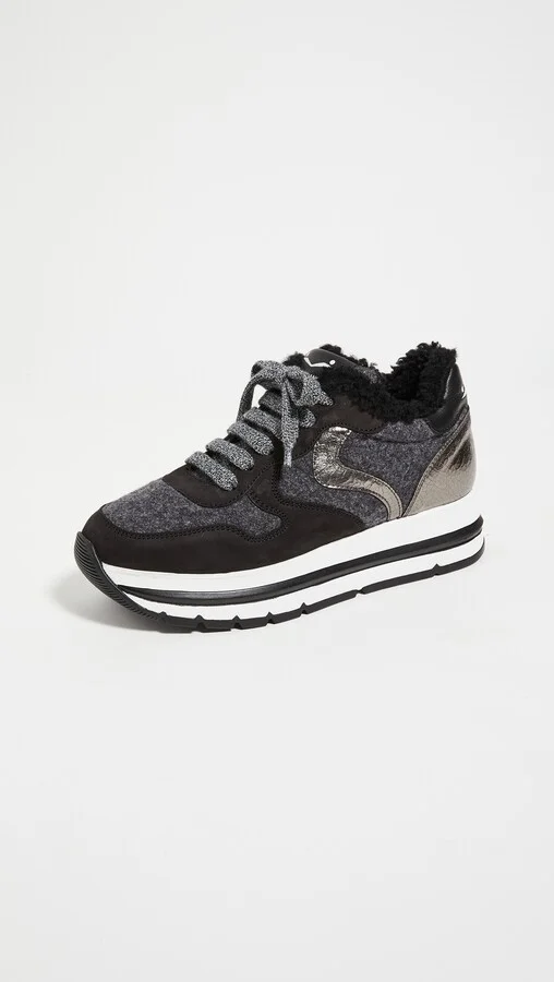 Voile Blanche Maran Shearling Platform Sneakers - Image 2