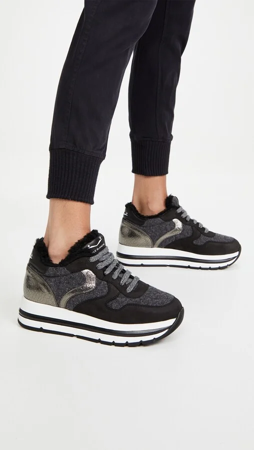 Voile Blanche Maran Shearling Platform Sneakers - Image 3