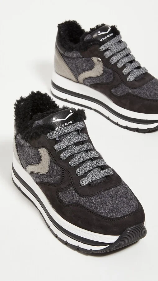 Voile Blanche Maran Shearling Platform Sneakers - Image 5