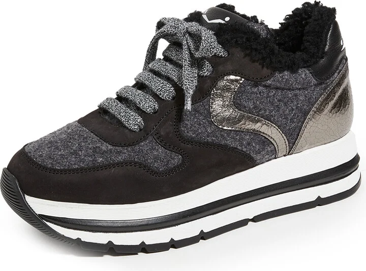 Voile Blanche Maran Shearling Platform Sneakers