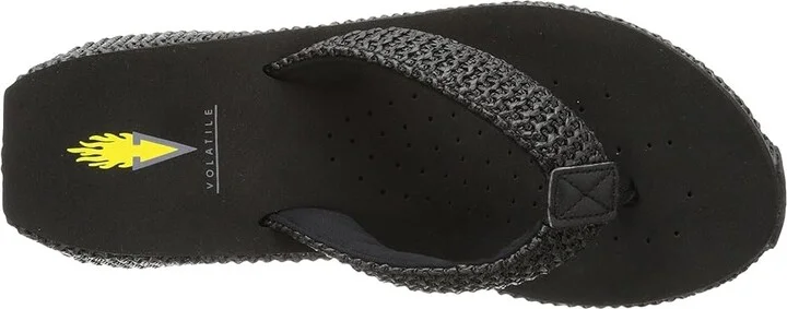 VOLATILE Island Women's Wedge Shoes Black : 8 M, Textile - Image 3