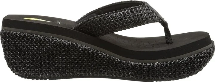 VOLATILE Island Women's Wedge Shoes Black : 8 M, Textile - Image 8