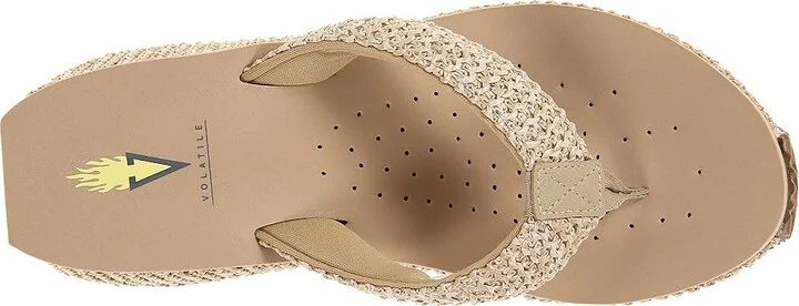 VOLATILE Island Women's Wedge Shoes Natural : 10 M, Textile - Image 3