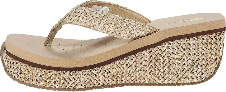 VOLATILE Island Women's Wedge Shoes Natural : 10 M, Textile - Image 7