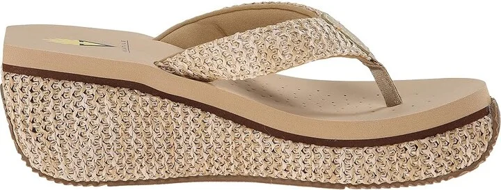 VOLATILE Island Women's Wedge Shoes Natural : 10 M, Textile - Image 8
