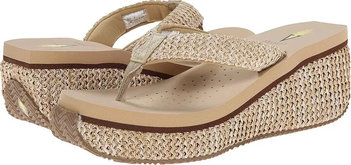 VOLATILE Island Women's Wedge Shoes Natural : 10 M, Textile