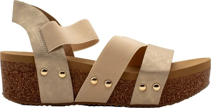VOLATILE Womens Picnic Wedge Sandal