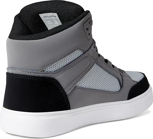 Volcom Evolve EH High Top Comp Toe Men's Shoes Grey/White : 7 M, Suede - Image 4