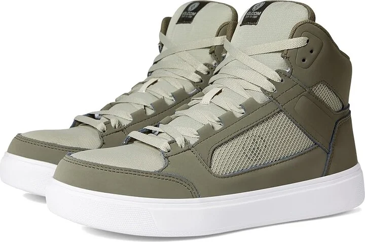 Volcom Evolve EH High Top Comp Toe Men's Shoes Olive/Grey : 7 M, Suede
