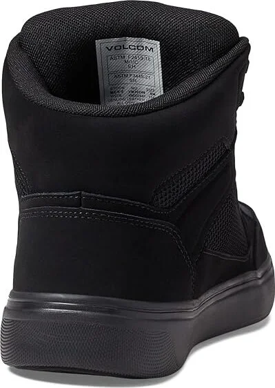 Volcom Evolve EH High Top Comp Toe Men's Shoes Triple Black : 7 M, Suede - Image 4
