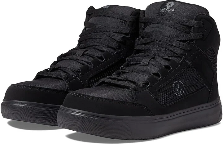 Volcom Evolve EH High Top Comp Toe Men's Shoes Triple Black : 7 M, Suede