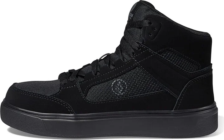 Volcom Evolve EH High Top Comp Toe Women's Shoes Triple Black 1 : 5.5 M, Suede - Image 6