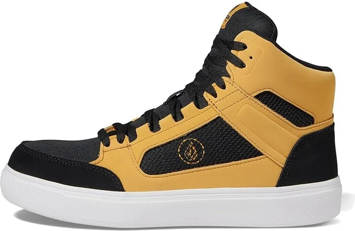 Volcom Evolve High Top SD Comp Toe Men's Shoes Black/Yellow : 7 M, Suede/Textile - Image 6