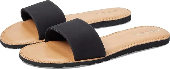 Volcom Simple Slide Sandals Women's Sandals Black 1 : 6 B - Medium, Synthetic