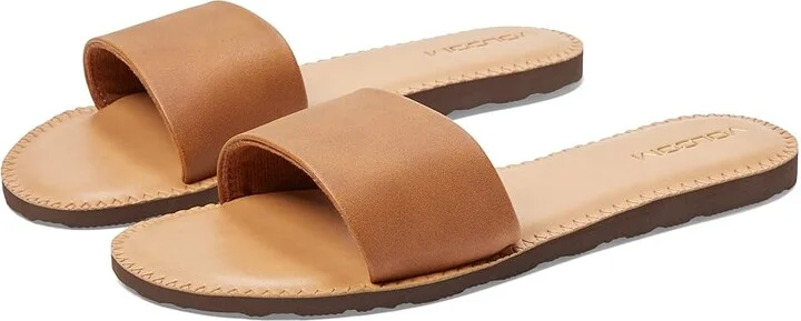 Volcom Simple Slide Sandals Women's Sandals Tan 1 : 6 B - Medium, Synthetic