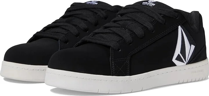 Volcom Stone EH Comp Toe Men's Shoes Black/White : 7 M, Leather/Synthetic
