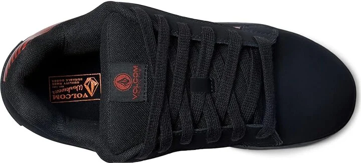 Volcom Stone Op Art EH Comp Toe Men's Shoes Black/Dark Red : 7.5 M, Suede - Image 2