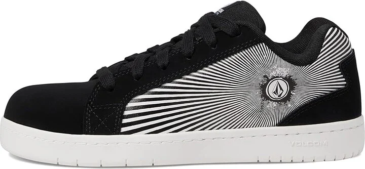 Volcom Stone Op Art EH Comp Toe Men's Shoes Black/White : 7 M, Suede - Image 6