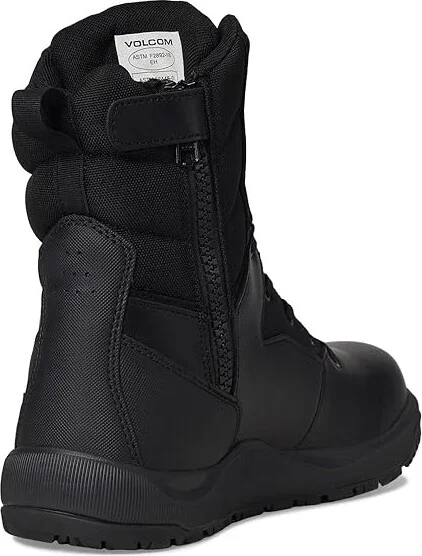 Volcom Street Shield 8 Tactical Boots with Side Zipper Cowboy Boots Black : 11.5 W, Leather - Image 4