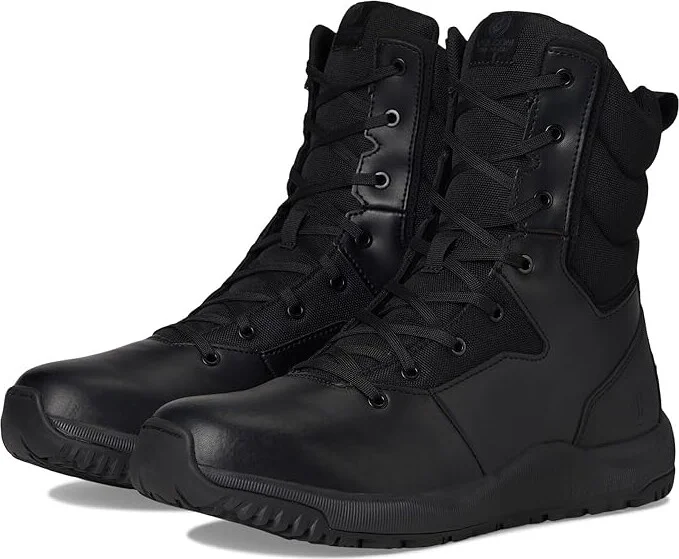 Volcom Street Shield 8 Tactical Boots with Side Zipper Cowboy Boots Black : 11.5 W, Leather