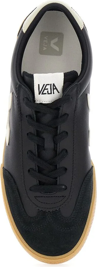'Volley' Black Sneakers With Side Logo And Lettering Logo On The Heel In Organic Cotton Unisex - Image 8