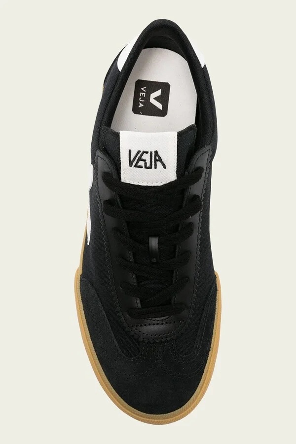 Volley Canvas Men Sneaker in Black White Natural - Image 4
