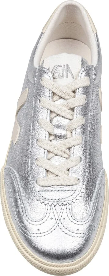 Volley Leather Sneakers Color Silver - Image 2