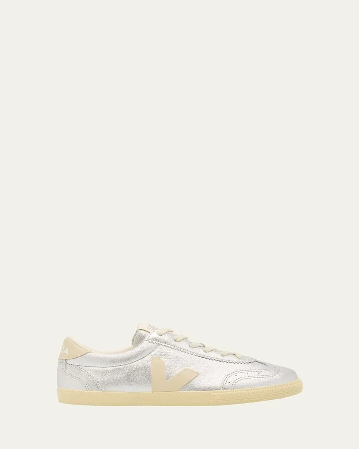 Volley Low-Top Metallic Sneakers