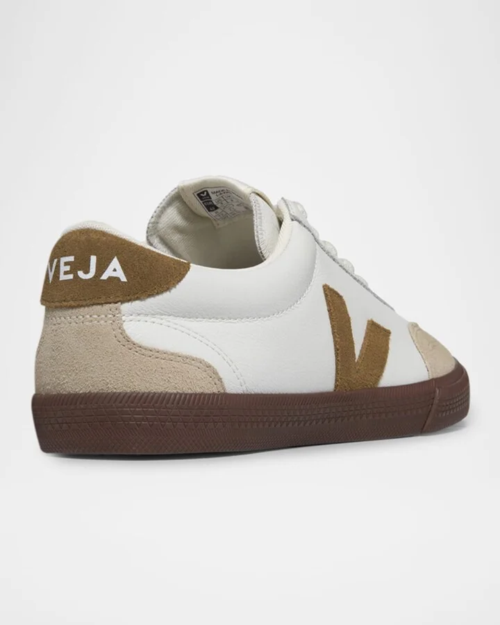 Volley Mixed Leather Wing-Tip Sneakers - Image 4