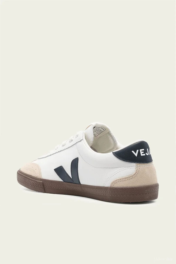 Volley O.T. Leather Men Sneaker in White Nautico Bark - Image 3