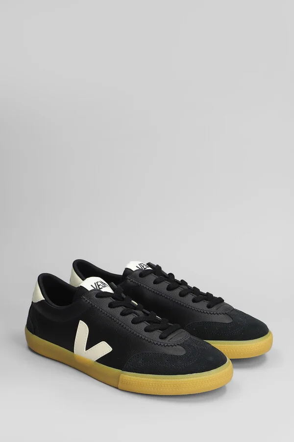 Volley O.t Sneakers In Black Suede And Leather - Image 2