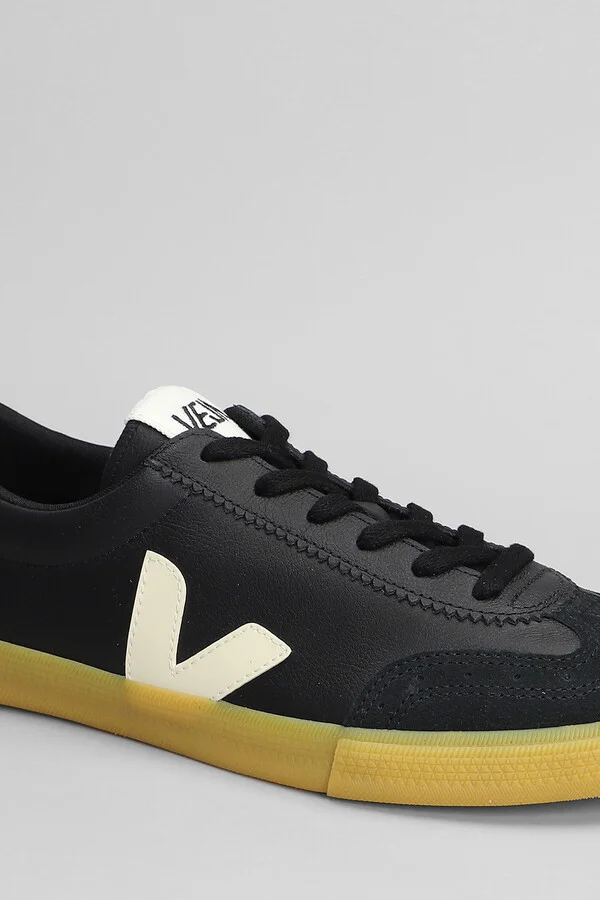 Volley O.t Sneakers In Black Suede And Leather - Image 5