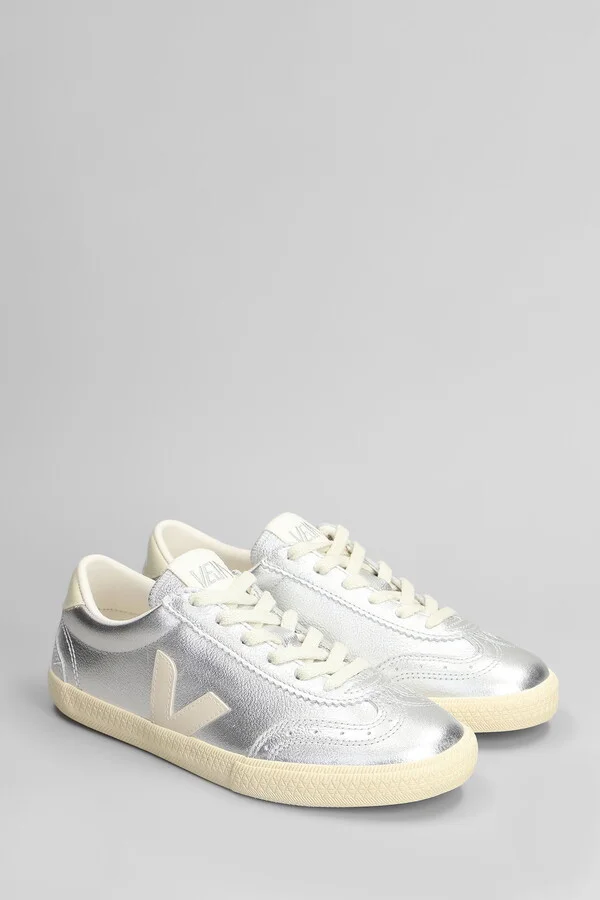 Volley O.t Sneakers In Silver Leather - Image 2