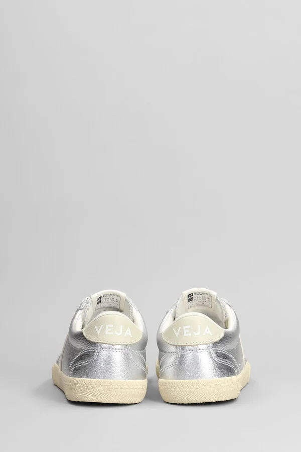Volley O.t Sneakers In Silver Leather - Image 4