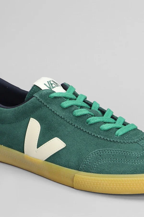 Volley Sneakers In Green Suede - Image 5