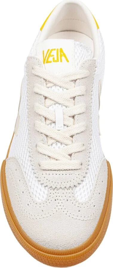 Volley Sneakers In Leather And Suede Color White And Yellow - Image 2