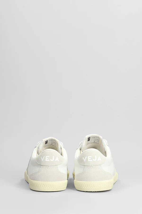 Volley Sneakers In White Suede And Leather - Image 4