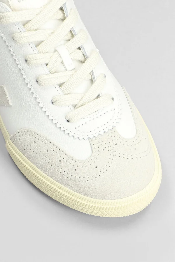 Volley Sneakers In White Suede And Leather - Image 5