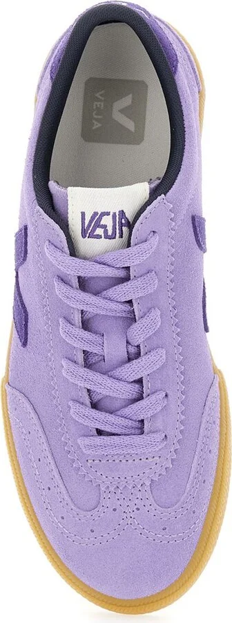 'Volley' Violet Sneaker With Side Logo And Lettering Logo On The Heel In Organic Cotton Unisex - Image 4