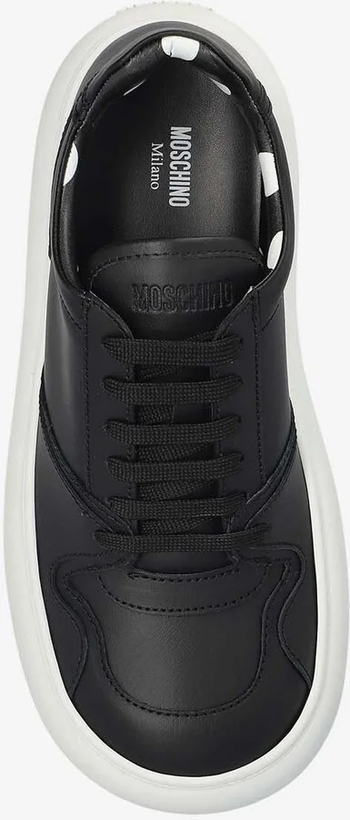 Voluminous Sole Leather Sneakers - Image 3