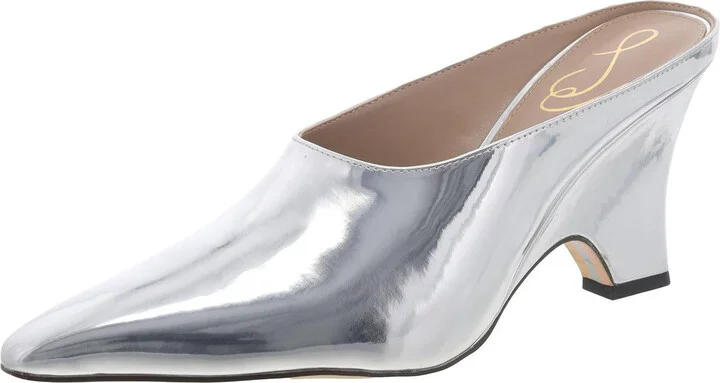 Vonn Womens Leather Pointed Toe Mules