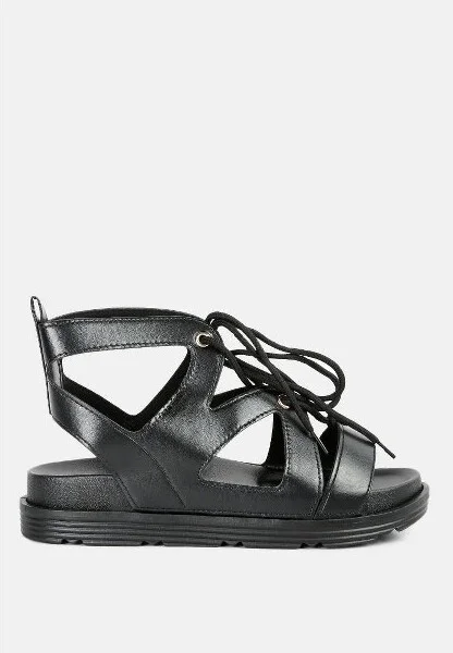 Voopret Tie Up Flat Womens Sandals Women